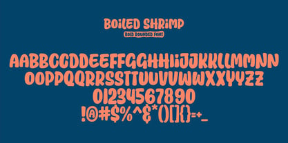 Boiled Shrimp Font Poster 7