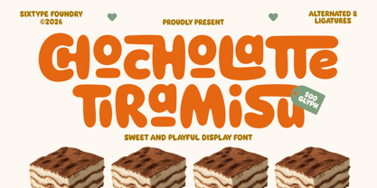 Chocholatte Tiramisu Font Poster 1