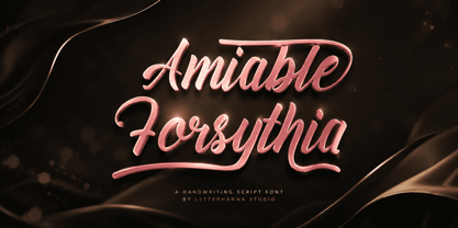 Amiable Forsythia Font Poster 1