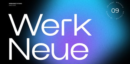 Werk Neue Font Poster 1