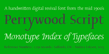 Perrywood Script Font Poster 1
