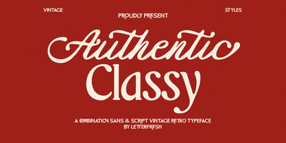 Authentic Classy Script Font Poster 1