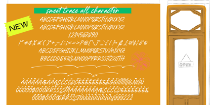 Sweet Trace Font Poster 10