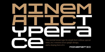 Minematic Font Poster 1