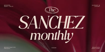 The Sanchez Monthly Font Poster 1