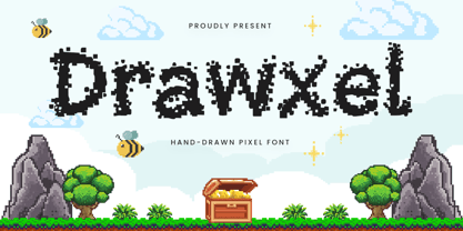 Drawxel Font Poster 1