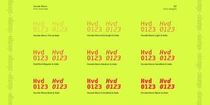 Hovide Mono Font Poster 2