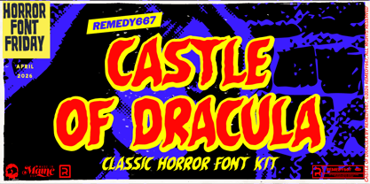 Castle of Dracula 667 Font Poster 1