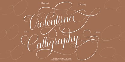 Sallintine Calligraphy Font Poster 9