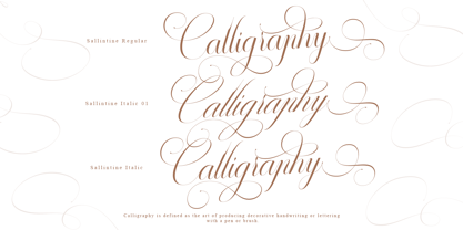 Sallintine Calligraphy Font Poster 8
