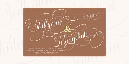 Sallintine Calligraphy Font Poster 6