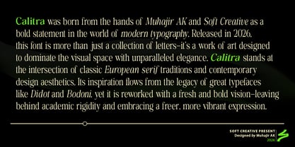 Calitra Font Poster 8