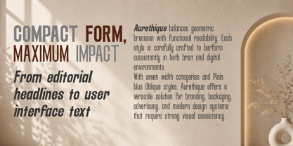 Aurethique Font Poster 3