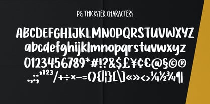 PG Thickster Font Poster 5