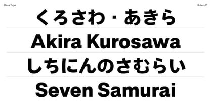 Rules JP Font Poster 13