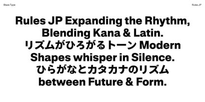 Rules JP Font Poster 12
