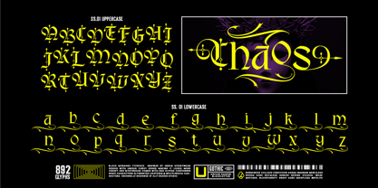Black Morgana Font Poster 5