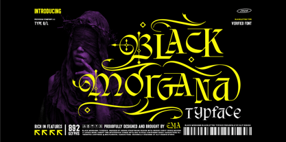 Black Morgana Font Poster 1