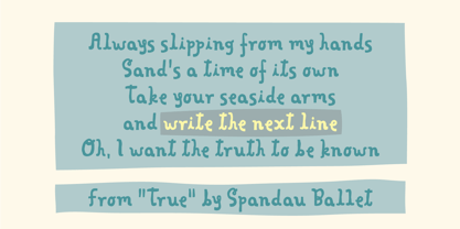 Write The Next Line Font Poster 2