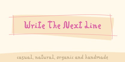 Write The Next Line Font Poster 1
