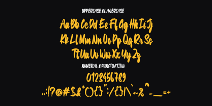 Simple Brushted Font Poster 7