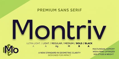 Montriv Font Poster 1
