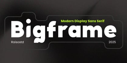 Bigframe Font Poster 1