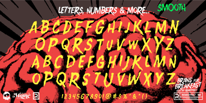 Brains for Breakfast Font Poster 8
