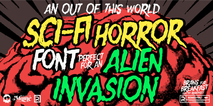 Brains for Breakfast Font Poster 3