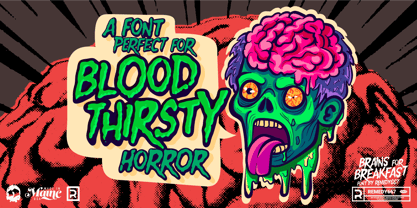 Brains for Breakfast Font Poster 2