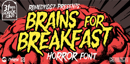 Brains for Breakfast Font Poster 1