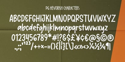 PG Hevorish Font Poster 3