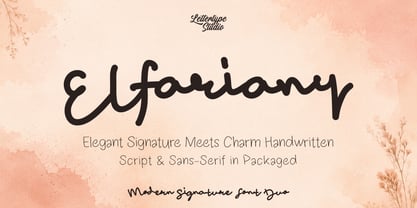 Elfariany Script Font Poster 1