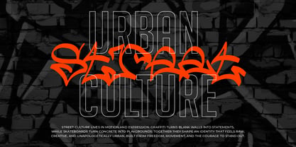Brick Slash Font Poster 3