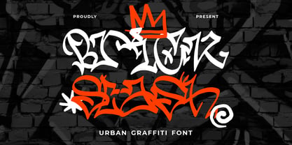 Brick Slash Font Poster 1
