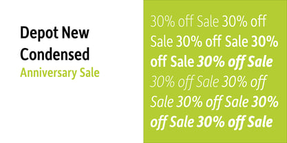 Depot New Condensed Font Poster 1