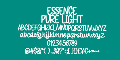 Essence Purelight Font Poster 5