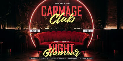 Splurge Carmage Font Poster 6