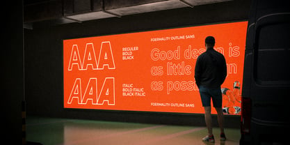 Foermality Sans Outline Font Poster 3