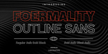 Foermality Sans Outline Font Poster 1