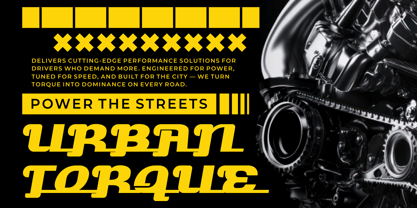 Turbo Strike Font Poster 2