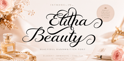 Elitha Beauty Italic Font Poster 1