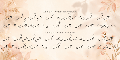 Elitha Beauty Italic Font Poster 9