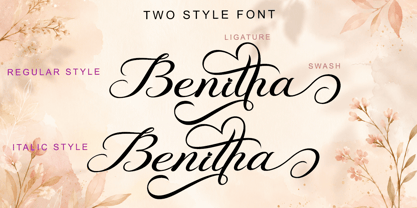 Elitha Beauty Italic Font Poster 5