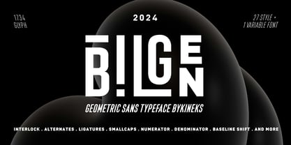 Bilgen Font Poster 1