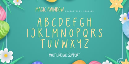 Magic Rainbow Font Poster 7