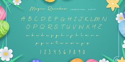 Magic Rainbow Font Poster 8