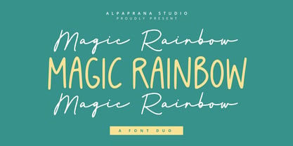 Magic Rainbow Font Poster 1