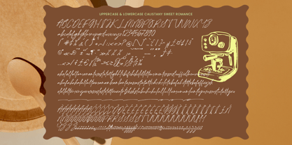 Calistany Sweet Romance Font Poster 10