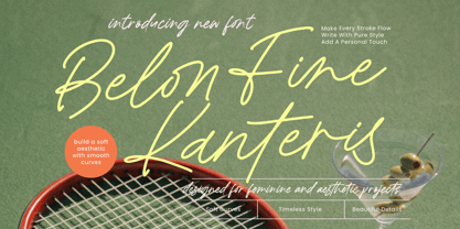 Belon Fine Kanteris Font Poster 1